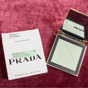 Prada Gold Compact with Green Accent